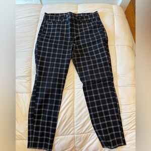 Women's Black Checkered Pants